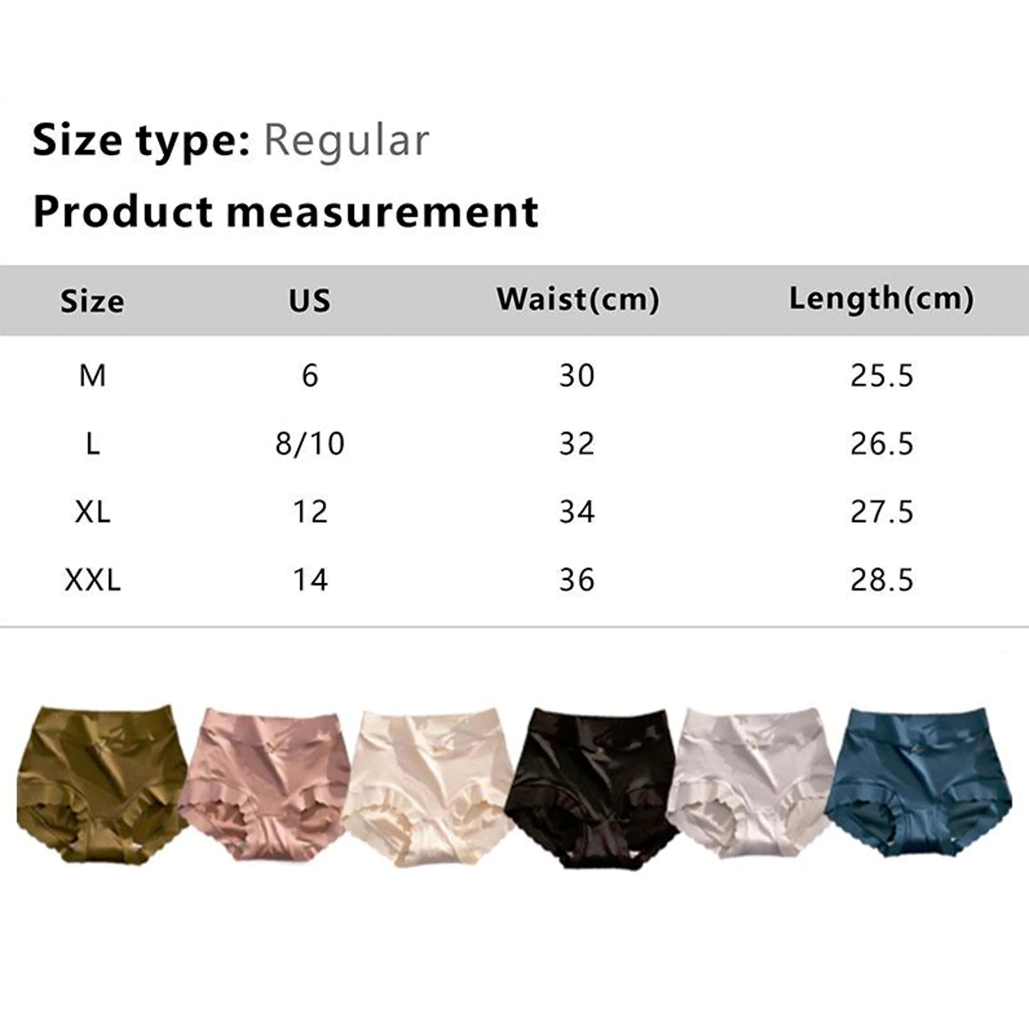 Silk Panties 12 Pack, Smooth Satin High Waist Underwear for Women, Full coverage, Cheeky, No Show, Breathable, Comfortable, Seamless Women's Briefs (A03)