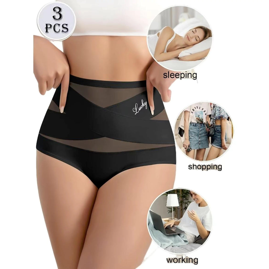 Tummy Control Shapewear Panties for Women-High Waisted Body Shaper Underwear Seamless Shapewear Panty Girdle (12 PCS)